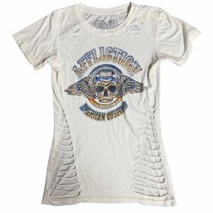 Affliction American Customs Brass Knuckles T-Shirt Size Small
